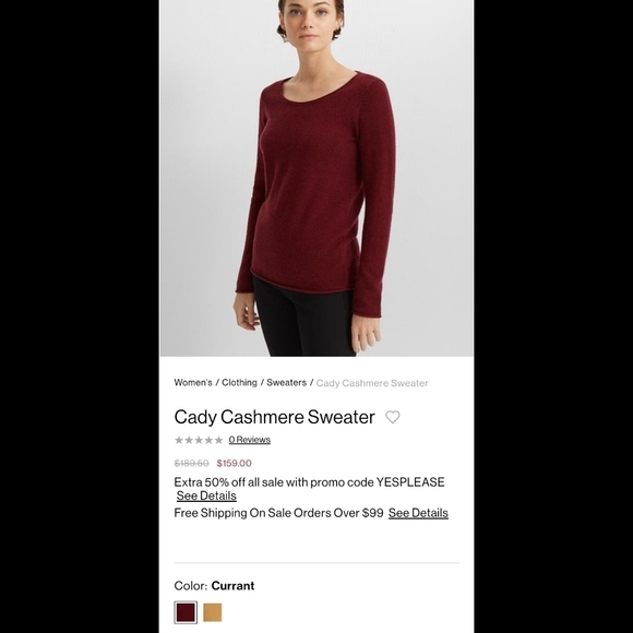 NWT Club Monaco Cady Cashmere Sweater - Picture 2 of 9
